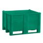 Kunststof Palletbox Groen 1200 x 1000 x 760 mm 3 sleden - 630 liter