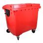 Afvalcontainer 4 wiel 1100 liter rood - voor DIN-opname