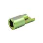 Kederbuis adapter onder tbv Ø27 mm buis vierkantaansluiting