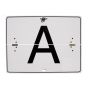 A-bord wit reflecterend 400x300x1 mm horizontaal klapbaar