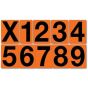 Los ADR cijfer vinyl sticker 115 x 80 mm