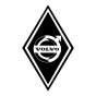 Stickers Hoekschild Volvo Zwart 21 x 35 cm - Set 2 stuks