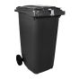 Afvalcontainer 240 liter Grijs met Hangslotvoorziening 