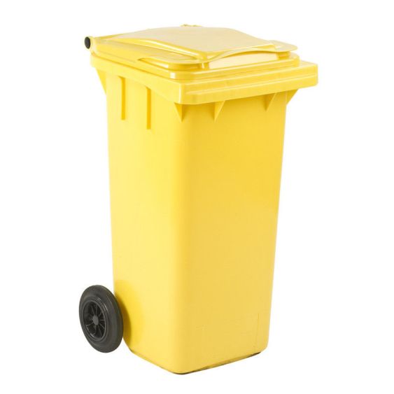 Uit Graden Celsius Communicatie netwerk Afvalcontainer 2 wiel bestellen? Gele afvalcontainer voor glas