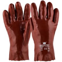 Werkhandschoen M-Safe PVC rood  - lengte naar keuze