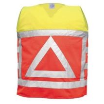 Verkeersregelaarsvest M-Wear oranje-geel met reflectiedriehoek maat XL