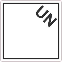 Gevaarsetiket UN identificatie 100 x 100 mm PE op rol - 1000 stuks