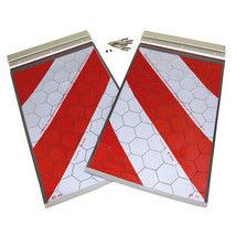 Laadklepvlaggen rood/wit set vol reflectie 250x400 mm