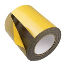 Magneetband op rol 150 mm x 1 meter geel