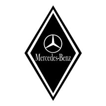 Stickers Hoekschild Mercedes - Kleur en Afmetingen naar keuze