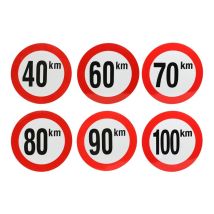 Snelheidssticker België Ø210 mm (reflecterend klasse 1 - snelheid naar keuze)