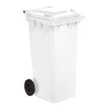 Afvalcontainer 120 liter Wit - Voor DIN-opname