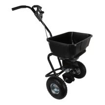 Zoutstrooier Zwart Luxe 25 liter - Strooiwagen 