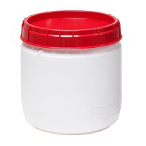 Super Wijdmondvat 6947 Wit met Rood deksel 26 liter