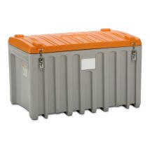 CEMbox Koffer 400 liter met Deksel Grijs/Oranje