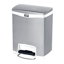 Rubbermaid RVS / Zwart Pedaalcontainer Front Step 30 Liter