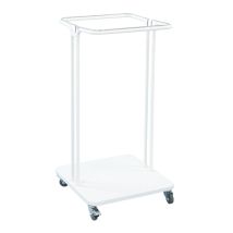 Porte-sac à déchets mobile blanc - Contenu au choix