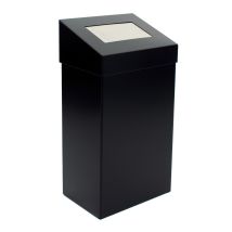 Poubelle à couvercle poussoir - capacité et couleur au choix