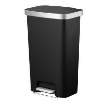 Poubelle à pédales EKO Hana 50 litres noir