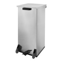 Poubelle mobile Carro-Kick 110 litres acier inoxydable