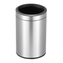 Afvalbak EKO Round open 12 liter mat RVS