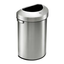 Afvalbak EKO Urban half rond 80 liter mat RVS