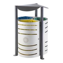 Afvalbak Afvalscheiding 3x75 liter grijs