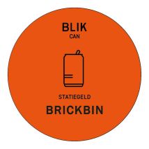 Afvalstroomsticker Forex Blik Oranje