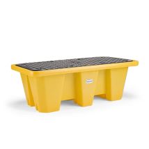 Lekbak Kunststof 250 Liter 2-Drum met Rooster 800x1450x505 mm