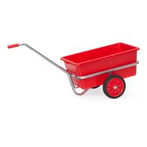 Handtrekwagen met Kunststof Bak 90 Liter Rubberen Wielen