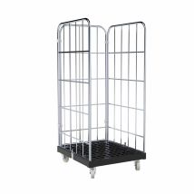 Rolcontainer 1460 Kunststof 3-zijdig zwart