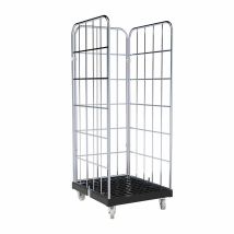 Rolcontainer 1650 Kunststof 3-zijdig zwart