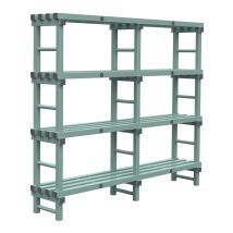  Kunststof Magazijnstelling 300 mm 4 niveau's 
