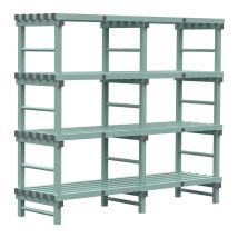  Kunststof Magazijnstelling 600 mm diep 4 niveau's
