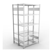 Legbordstelling Dubbel META 230 kg Basissectie 200x100x40 cm - 4