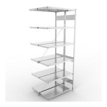 Legbordstelling Dubbel META 230 kg Aanbouwsectie 250x100x40 cm - 4