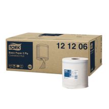 Tork Basic Centerfeed Poetspapier Wit M2 - 6 rollen