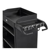 Stofzuigerhouder housekeeping wagen Rubbermaid zwart