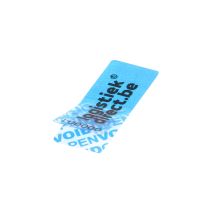 Security Label Full Transfer 50x20 mm Blauw - Gepersonaliseerd
