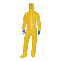 Wegwerpoverall Deltaplus DT300 Geel met Kap Type 3
