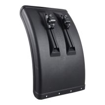 Spatscherm Sauermann Kwart 550x700mm met Beugels