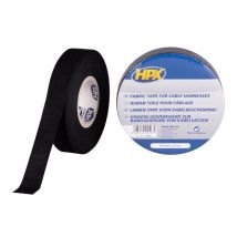 Linnentape Zwart HPX 52900 19 mm x 25 meter Kabelbescherming
