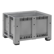 Kunststof Palletbox Grijs 1200 x 1000 x 760 mm 4 poten - 610 liter