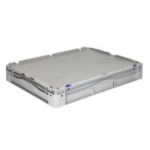 Euronorm Bak met Deksel 800x600x135 mm Grijs 