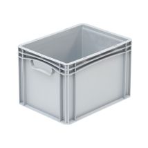 Euronorm Bak 400x300x270 mm 26 liter Grijs Dichte Grepen