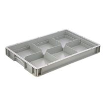 Glazenbak Euronorm 600x400x70 mm 6 vakken