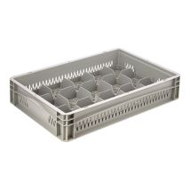 Glazenkrat Euronorm 600x400x120 mm 15 vakken