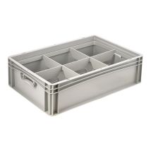 Glazenbak Euronorm 600x400x170 mm 6 vakken