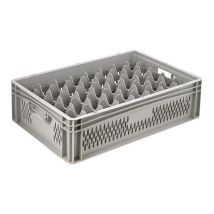 Glazenkrat Euronorm 600x400x170 mm 40 vakken