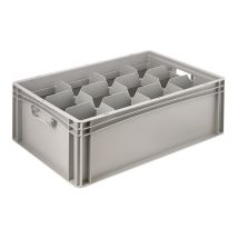 Glazenbak Euronorm 600x400x220 mm 12 vakken